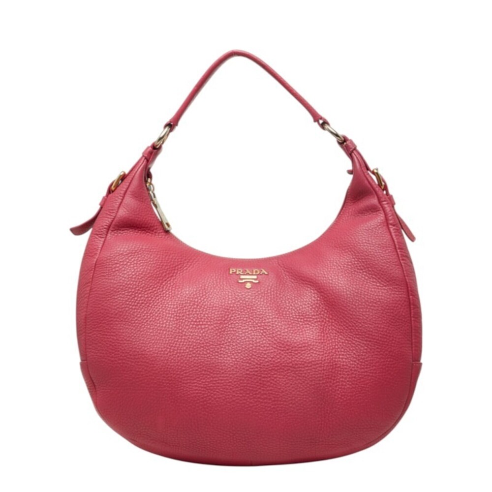 Prada One-Shoulder Bag Handbag Pink Leather Women's PRADA